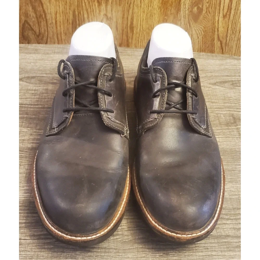 Ecco Kenton Plaine Toe Lace Up Oxford Shoes Mens Size 41 US‎ 7-7.5 Charcoal